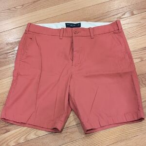 Abercrombie & Fitch Men's Salmon Flat Front Shorts